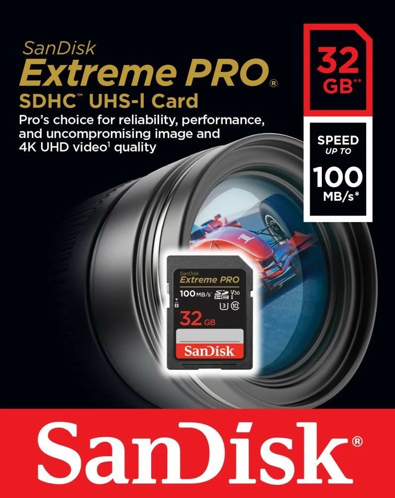 Kartë memorie SanDisk Extreme Pro SDHC 32GB, 100/90 MB/s