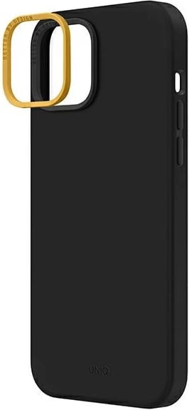 Mbështjellës UNIQ Lino për iPhone 14 Plus, silikon, i zi