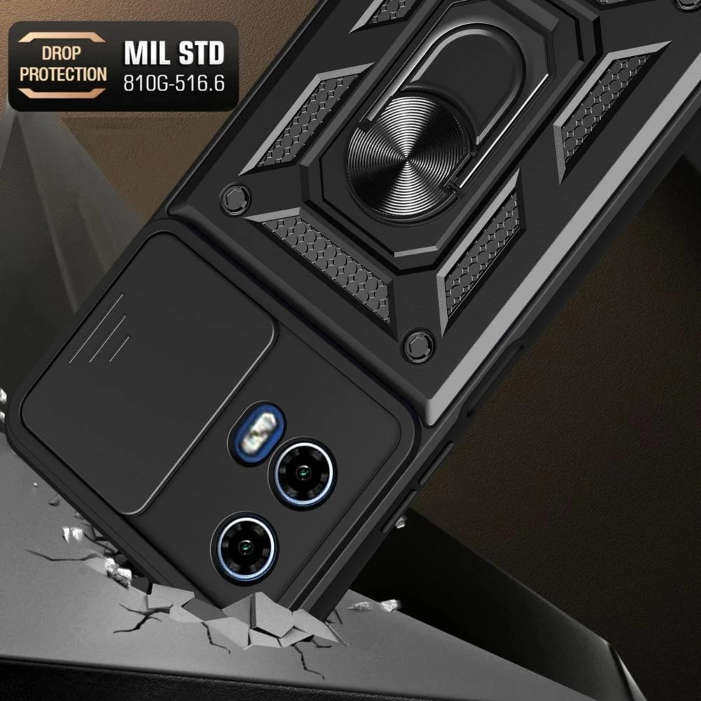 Mbështjellës Tech-Protect Camshield Pro për Motorola Moto G85 5G, i zi