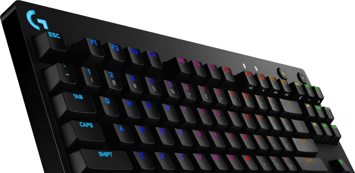 Tastierë mekanike Logitech G PRO, Tenkeyless, RGB LED, e zezë
