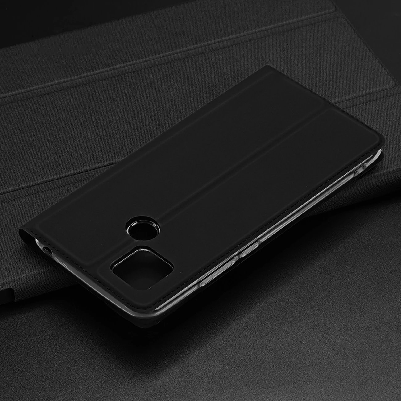 Mbështjellës Dux Ducis Skin Pro për Oppo Reno 8 Pro, me kapak, xhep për kartela, funksion stand, e zezë Mbështjellës Dux Ducis Skin Pro për Oppo Reno 8 Pro, me kapak, xhep për kartela, funksion stand, e zezë