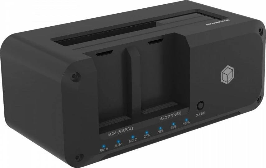 Stacion klonimi dhe docking IcyBox IB-2924MSCL-C31, 3 slote, USB 3.2, i zi