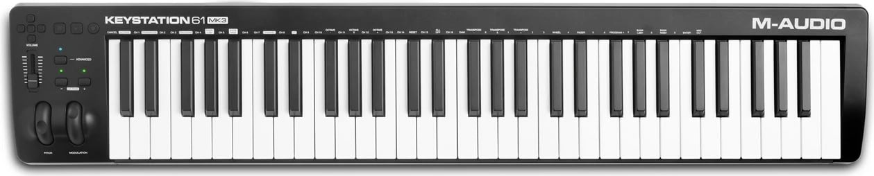 Keyboard Controller M-AUDIO Keystation 61 MK3, 61 taste, Bardhë