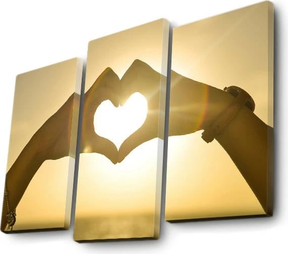 Pikturë dekorative në kanavacë me drita LED (3 pjesë), Wallity, 3PATİACT-9