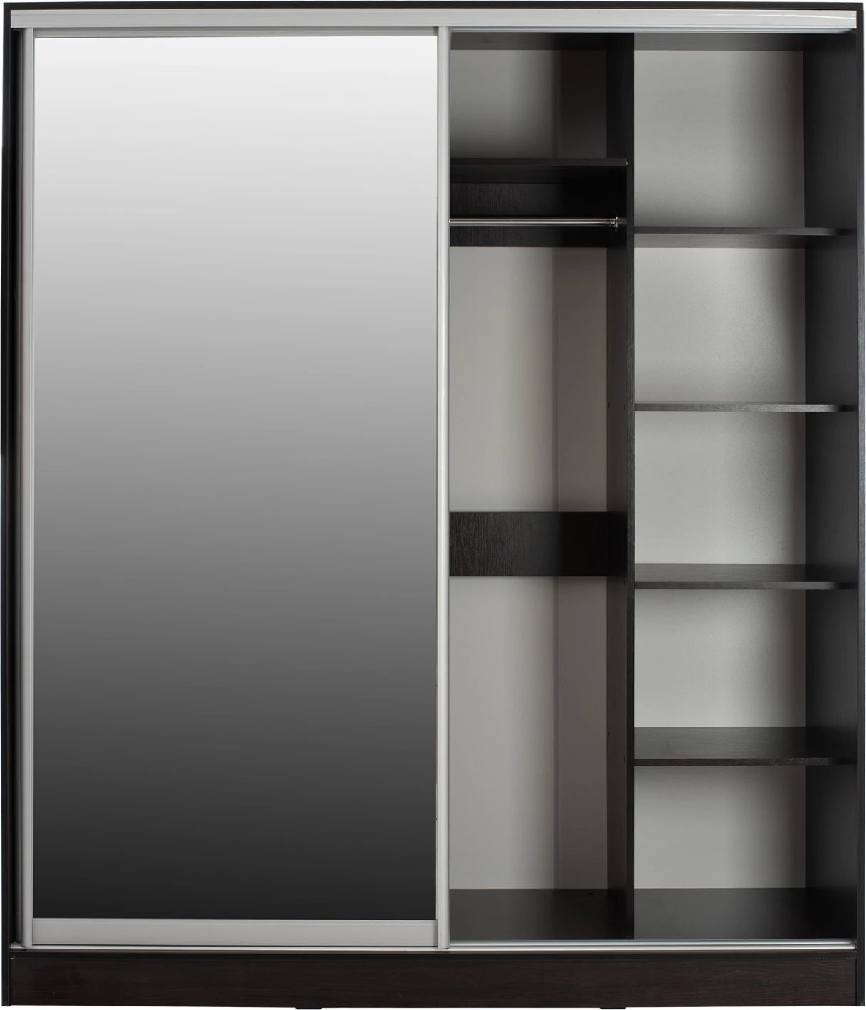 Dollap dy-leafësh, dyer rrëshqitëse, pasqyrë, ngjyrë wenge, FH2434.02, 160x60x210H