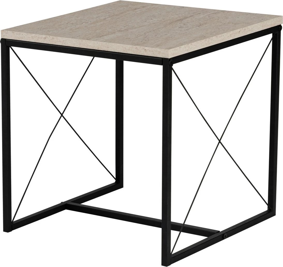 Set tavolinash kafeje Hanah Home, Defne, e zezë, travertin