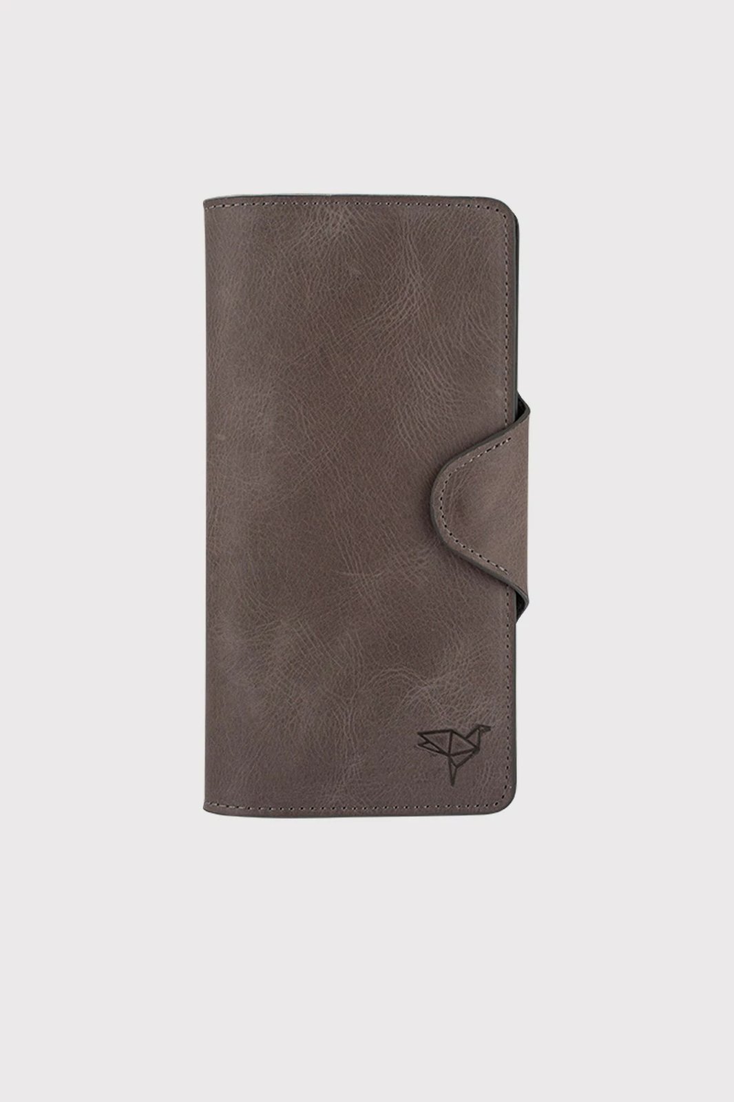 Portofol unisex, lëkurë natyrale, ngjyrë gri, Zoozie Bags, Axel