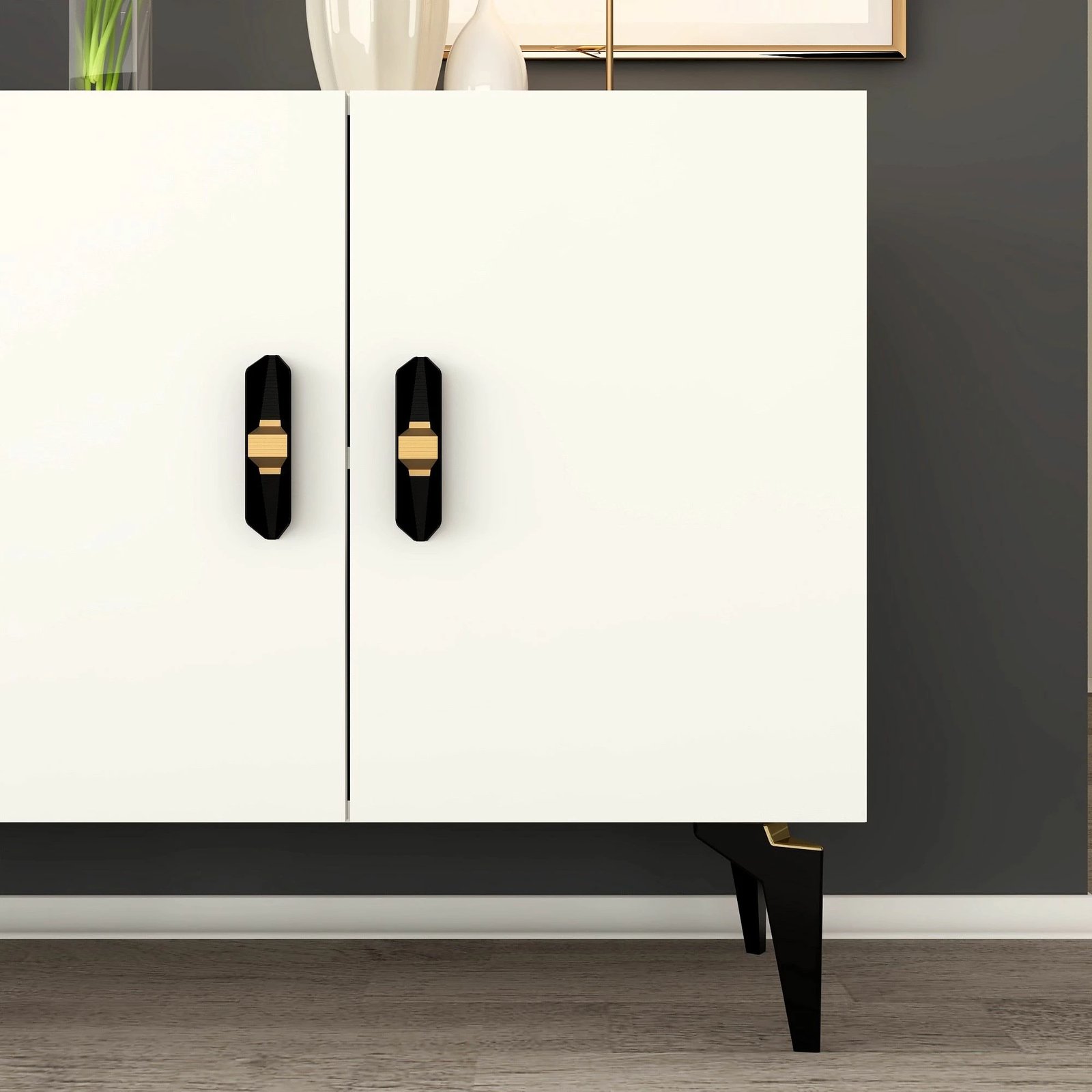 Konsol Skye Decor, ngjyrë e bardhë, Plus