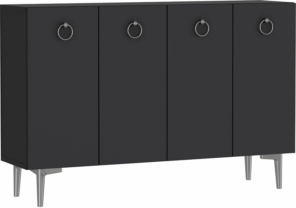 Konsol Skye Decor, ngjyrë antracit, argjend