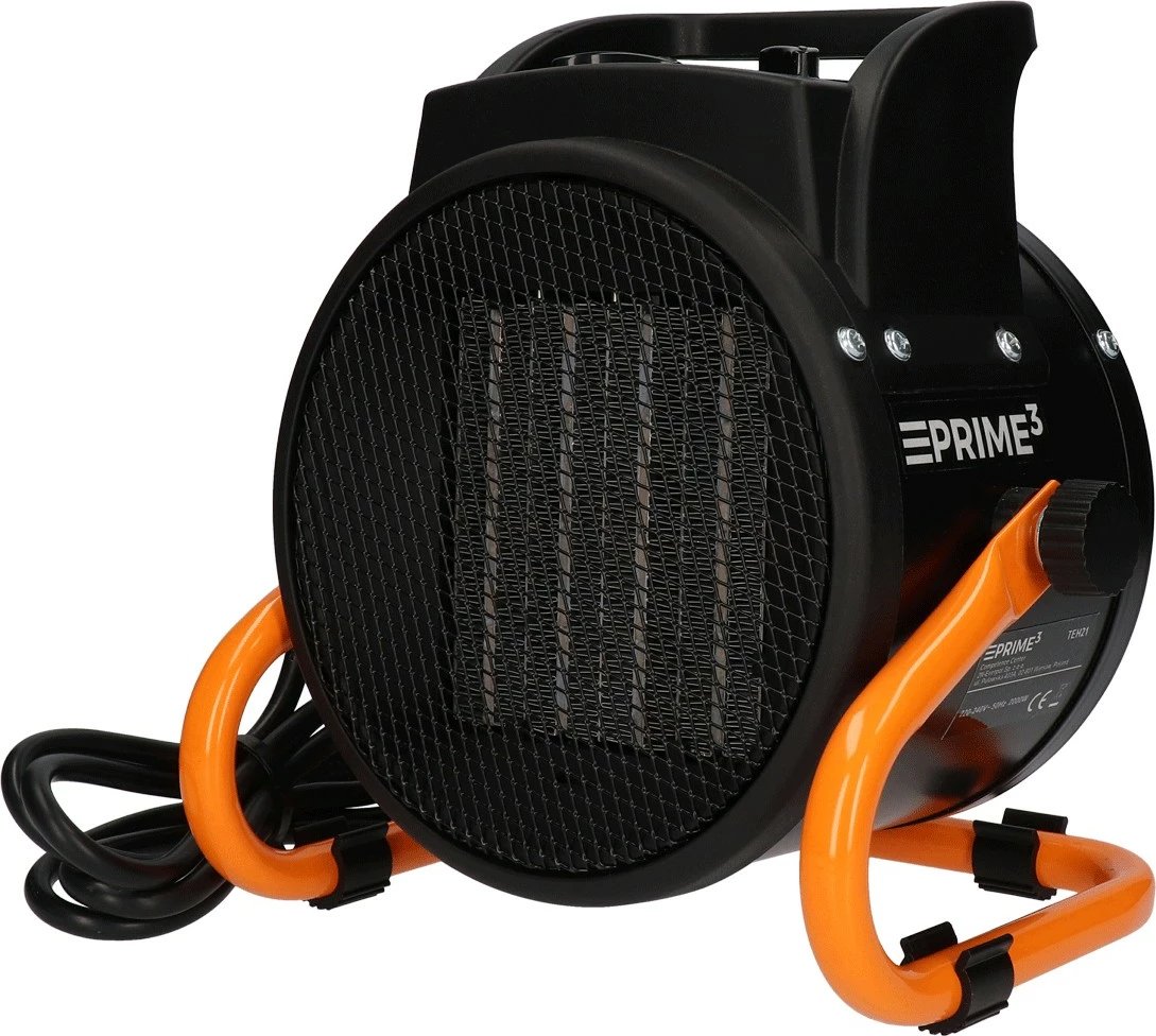 Ngrohës elektrik, PRIME3 TEH21, 2000 W, 3 nivele, element qeramik PTC, kabllo 1.8 m, i zi/portokalli