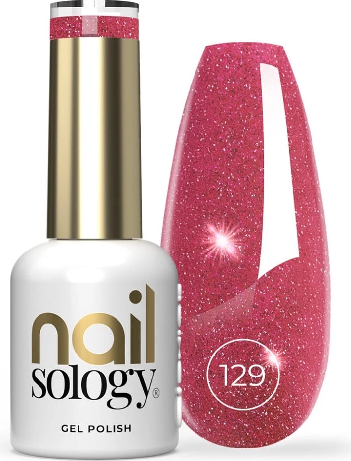 Llak për thonj Clavier Hybrid Glitter 129 Lambada Pink për femra 8ml