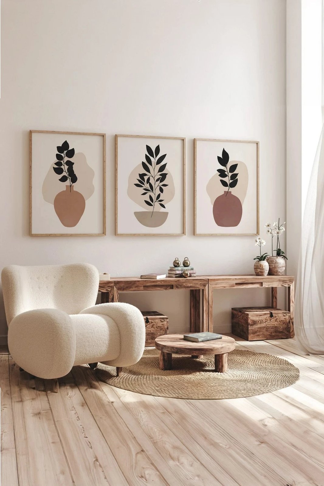 Pikturë dekorative me kornizë (3 copë), Wallity, 3Dartsohoset53