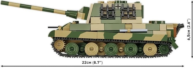 Set ndërtimi Cobi Klocki Panzerjäger Tiger Ausf. B Jagdtiger, 528 pjesë, kamuflazh