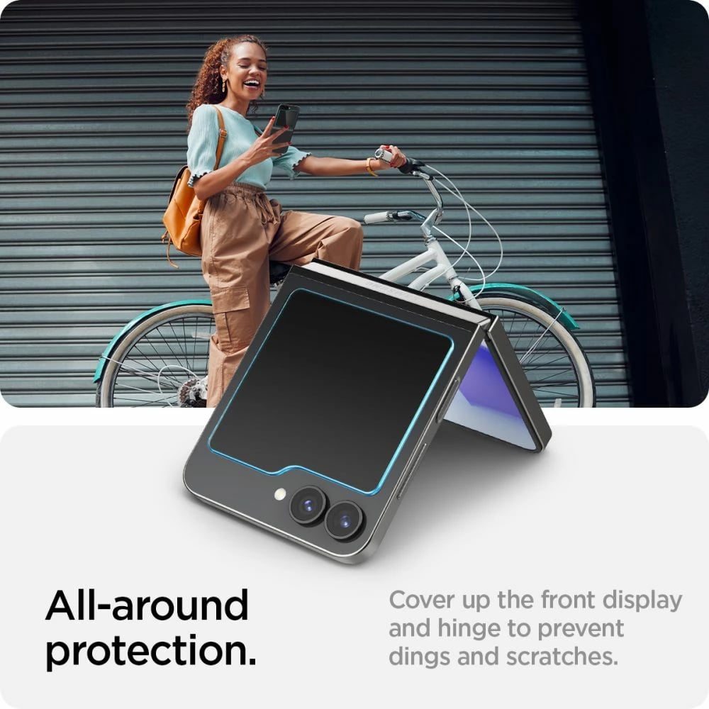 Xham i temperuar Spigen Glas.tR EZ Fit për Samsung Galaxy Z Flip 6, 2 copë