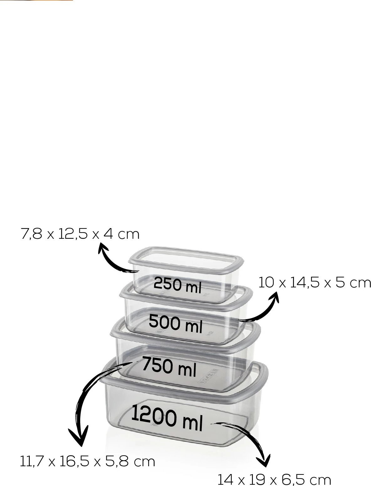 Set kuti plastike për organizim, 4 copë, ngjyrë antracit, SYBOX4LUKRSK