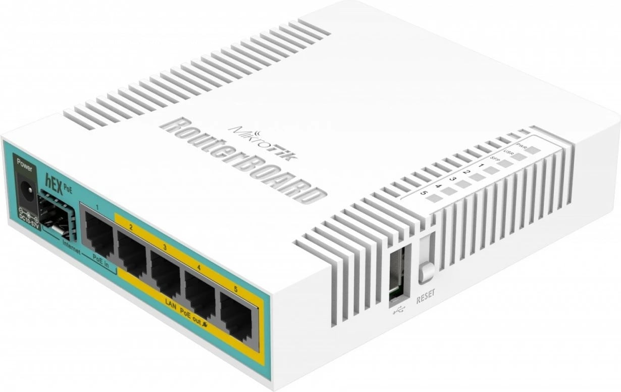 Router Mikrotik RB960PGS hEX PoE, 5x Gigabit Ethernet, 1x SFP, i bardhë