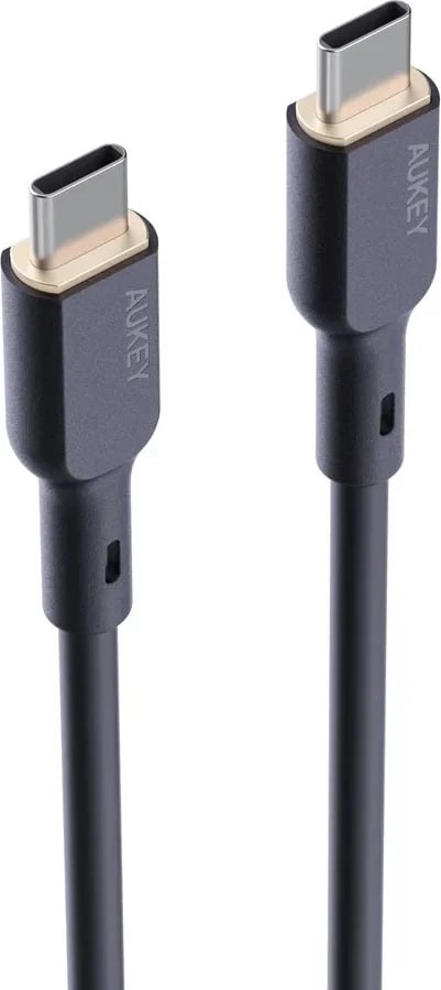 Kabllo AUKEY CB-SCC101 USB-C Type-C PD 100W 5A 1m Silikon, e Zezë Kabllo AUKEY CB-SCC101 USB-C Type-C PD 100W 5A 1m Silikon, e Zezë