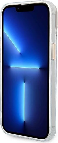 Mbështjellës Guess GUHMP14SHTRMD për iPhone 14 6.1", Metal Outline Magsafe, Transparent/Gold