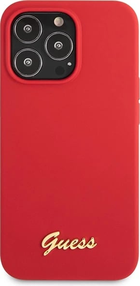 Mbështjellës Guess GUHCP13XLSLMGRE për iPhone 13 Pro Max 6.7", silikon, e kuqe Mbështjellës Guess GUHCP13XLSLMGRE për iPhone 13 Pro Max 6.7", silikon, e kuqe
