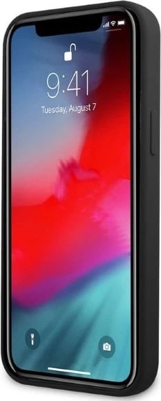 Mbështjellës Mercedes AMG Silicone Big Logo për iPhone 12 Pro Max, i zi