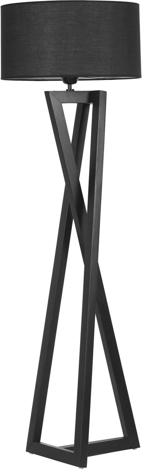 Llambë dyshemeje Opviq, trup druri, ngjyrë e zezë, 8747-4