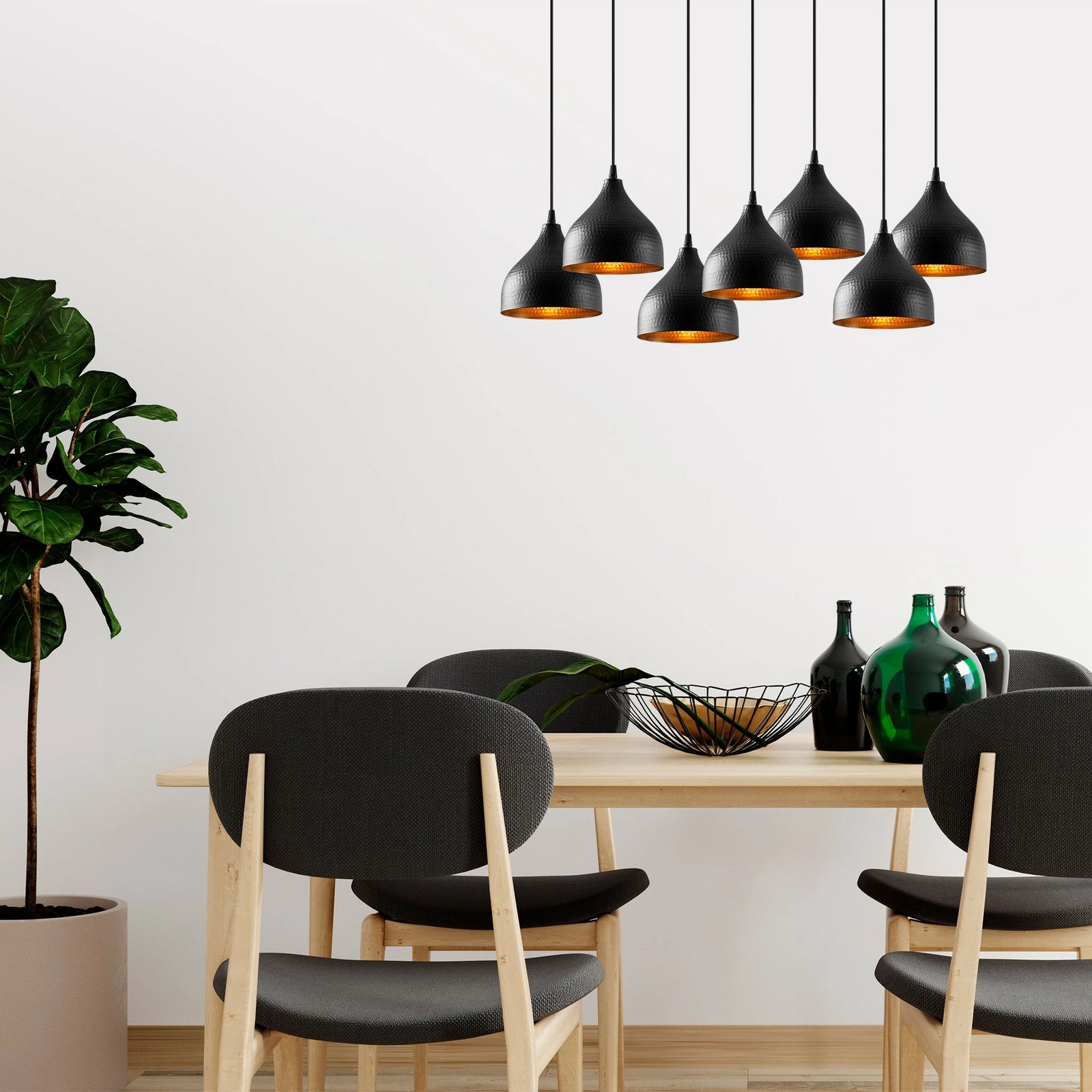 Llambë tavani Opviq, Tattoo - 6221, e zezë, moderne, 88x40cm