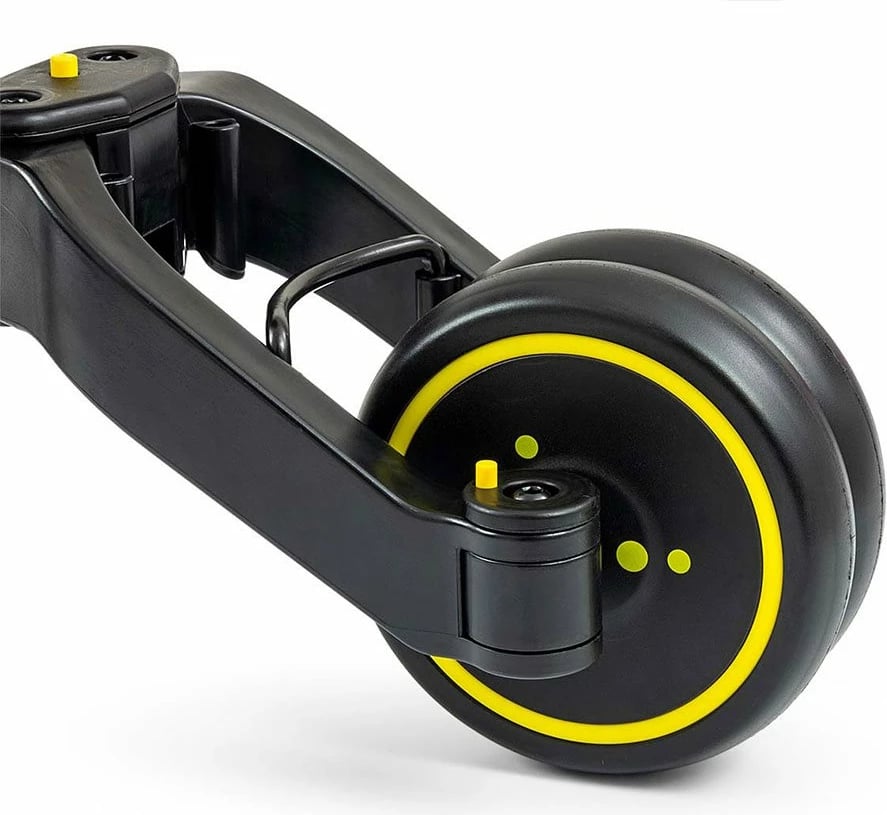 Tricikel 4n1 me shufër drejtimi, Milly Mally Optimus Plus, rrota EVA, kornizë çeliku, për 12m+, deri 25 kg, e zezë