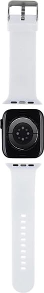 Rrip për Apple Watch Karl Lagerfeld 3D Rubber Karl&Choupette Head, silikon, i bardhë, 38/40/41mm