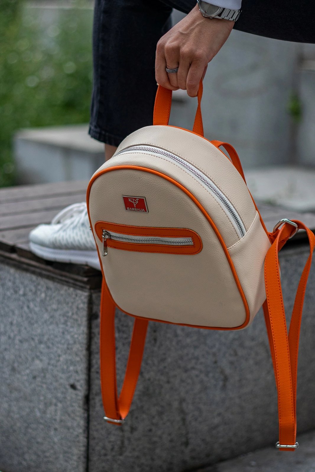 Çantë shpine Oslo, Zoozie Bags, bezhë-portokalli