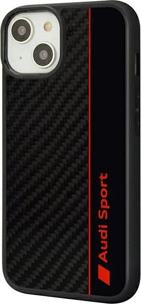 Mbështjellës Audi Carbon Fiber Stripe për iPhone 14 6.1", i zi