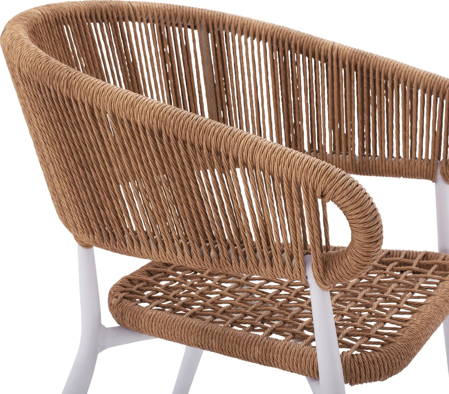 Karrige alumini EULO FH5783.12, ngjyrë e bardhë, ratan sintetik, 55,5x63,5x78H cm