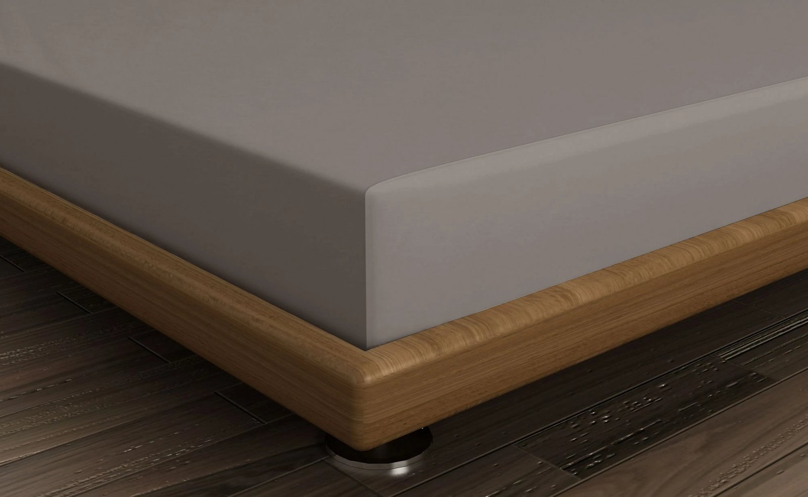 Çarçaf i shtrirë njëpersonësh Ranforce, ngjyrë antracit, L'essentiel