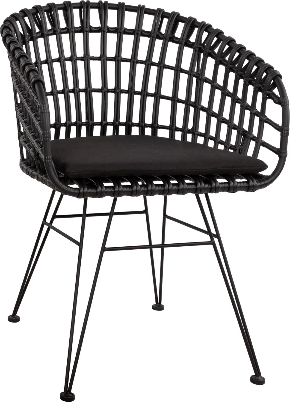 Karrige foleje metalike Allegra FH5456.02, thurje e zezë, 59x56.5x83 cm