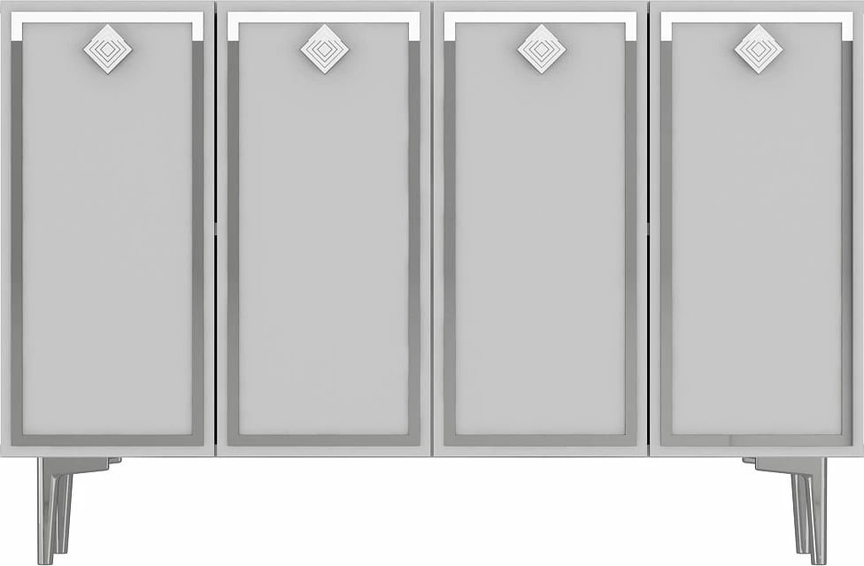 Konsol Skye Decor, 8159KM-1, e bardhë, argjend