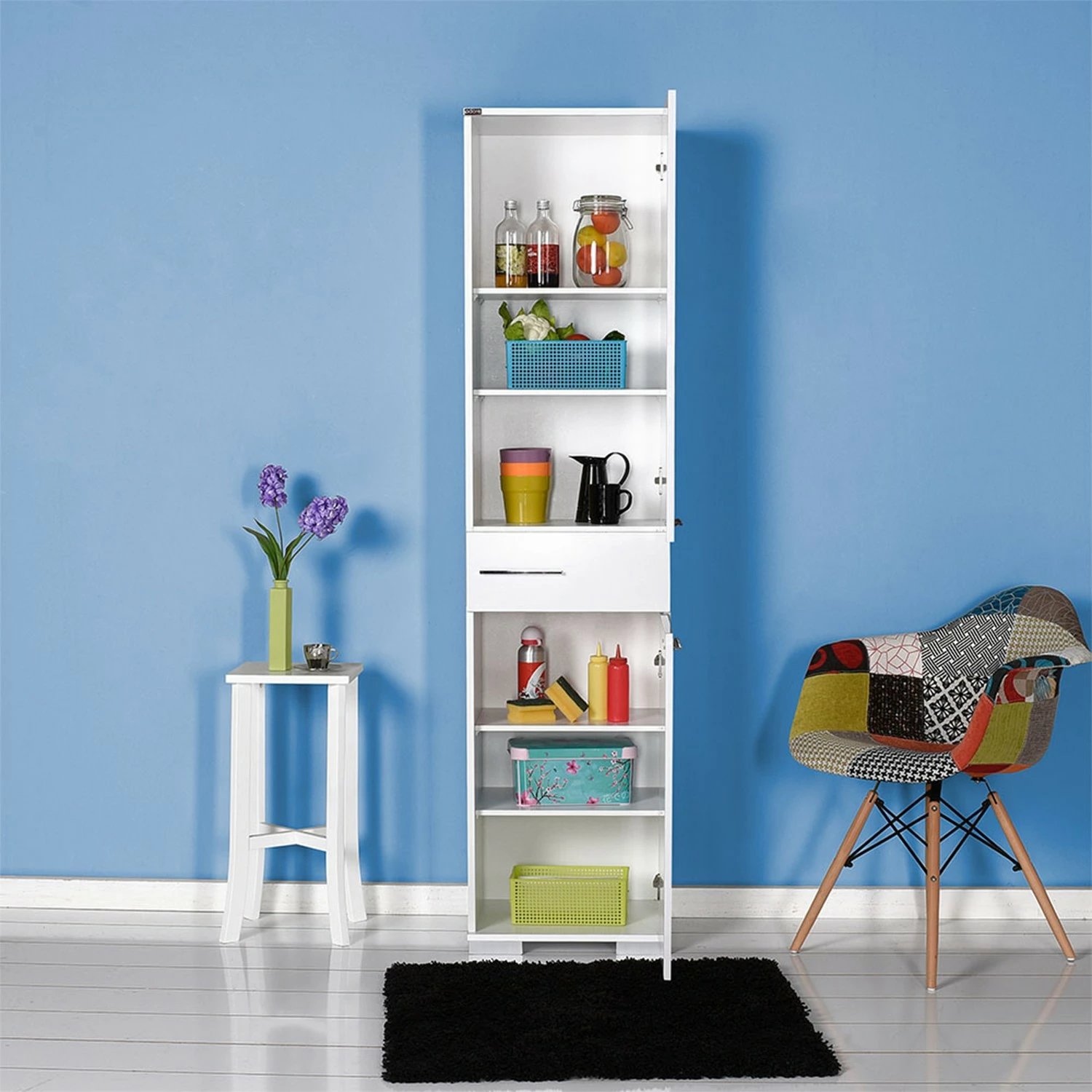 Dollap multifunksional, ngjyrë e bardhë, Hanah Home, Adr-421-Pp-1