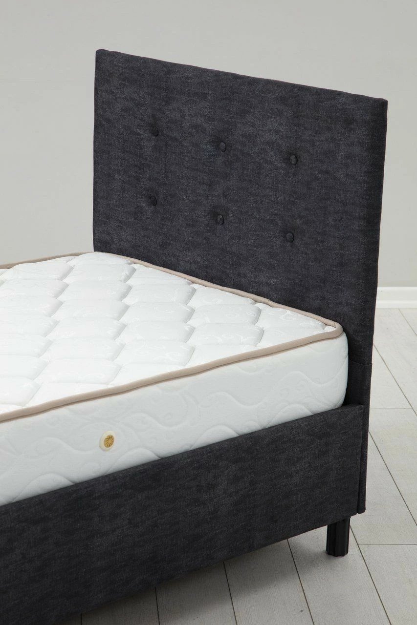 Set dyshe me dyshek, bazë dhe mbështetëse koke, ngjyrë antracit, Skye Decor, 150x200cm