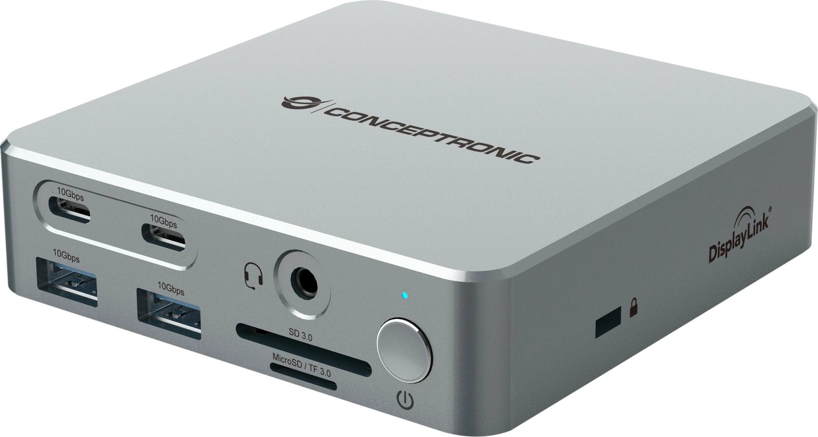 Docking station Conceptronic 15-1 USB-C, 2x HDMI, 2x USB-C, 4x USB-A, 80W, argjend