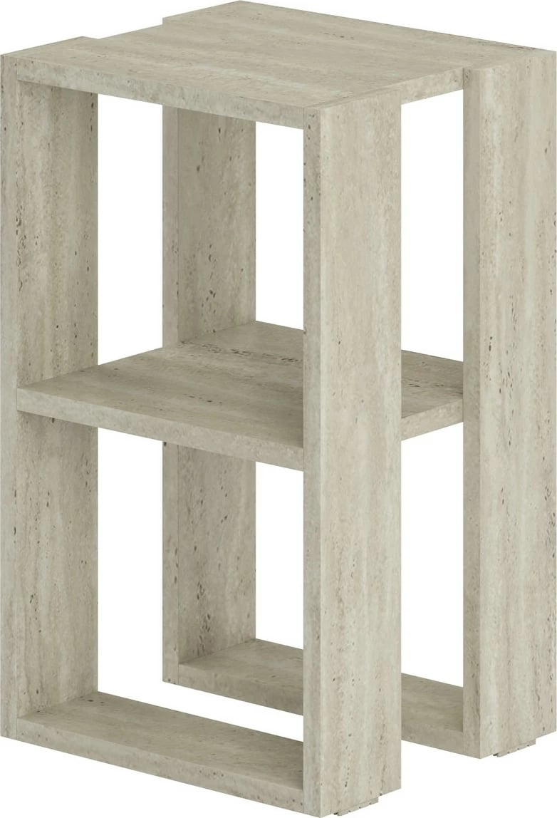 Komodinë nate Skye Decor, Lonie, ngjyrë travertin, 2 nivele