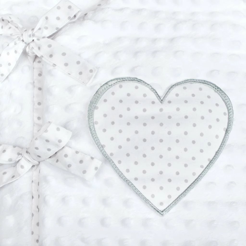 Mbështjellëse bebe minky, New Baby, 75x75 cm, anti-alergjike, e bardhë