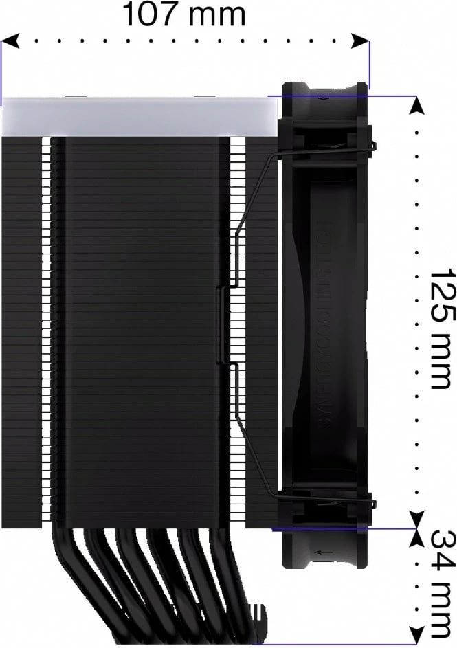 Ftohës CPU Endorfy Fortis 5 Black ARGB EY3A014, me ndriçim ARGB, i zi Ftohës CPU Endorfy Fortis 5 Black ARGB EY3A014, me ndriçim ARGB, i zi