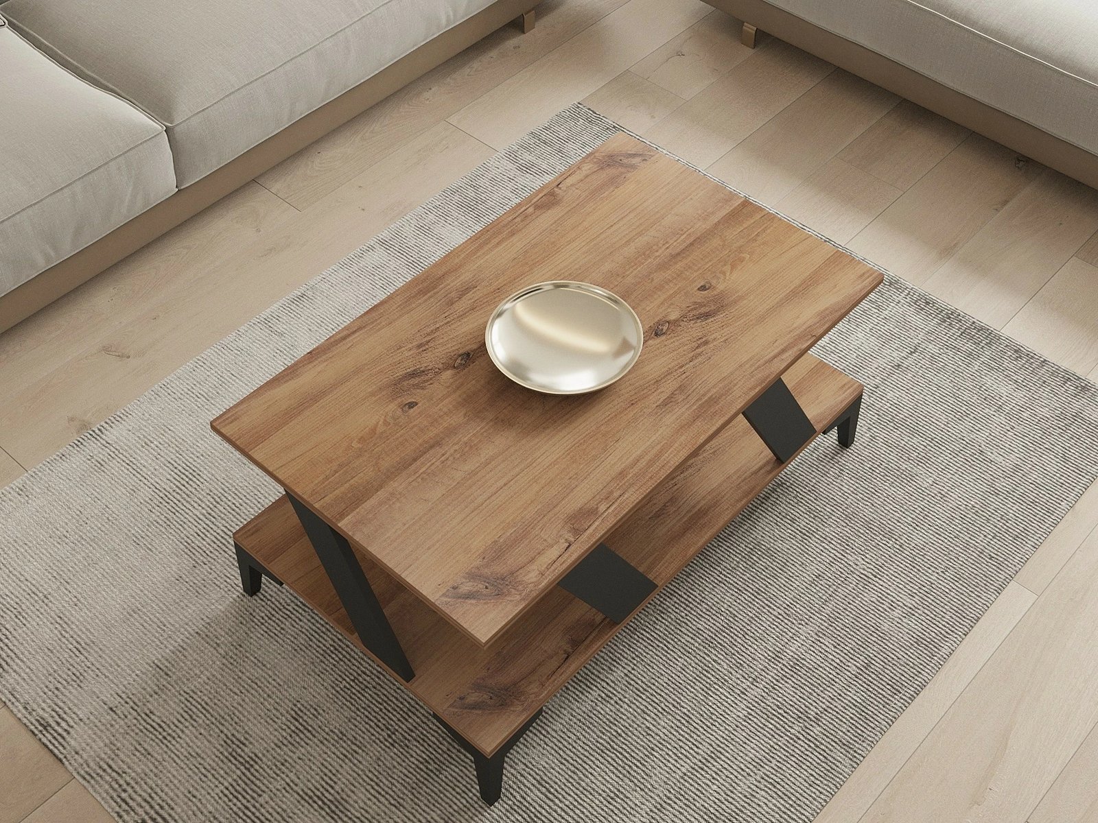 Tavolinë kafeje Hanah Home, tabla, anthracite, atlantic pine