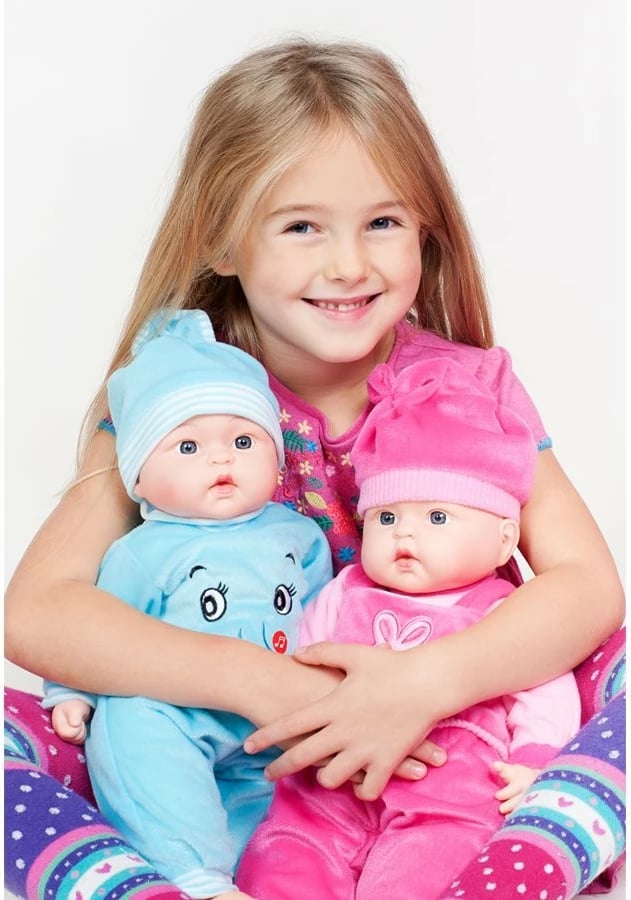 Kukull foshnje që flet e këndon, PLAYTO, Bibi 46 cm, modul 4 gjuhë, me biberon, rozë