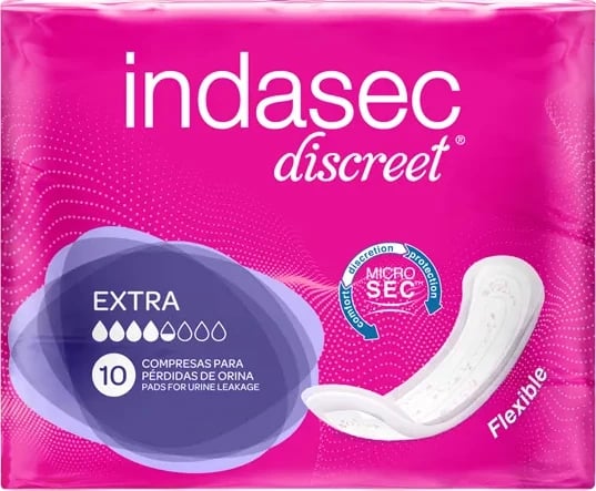 Kompresa për inkontinencë Indasec Dermoseda Discreet Extra unisex 10 copë Kompresa për inkontinencë Indasec Dermoseda Discreet Extra unisex 10 copë