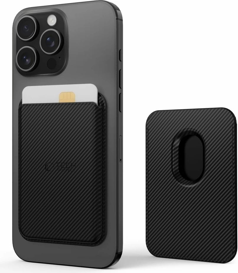 Mbështjellës Tech-Protect MagWallet me MagSafe, për kartela/dokumente, i zi