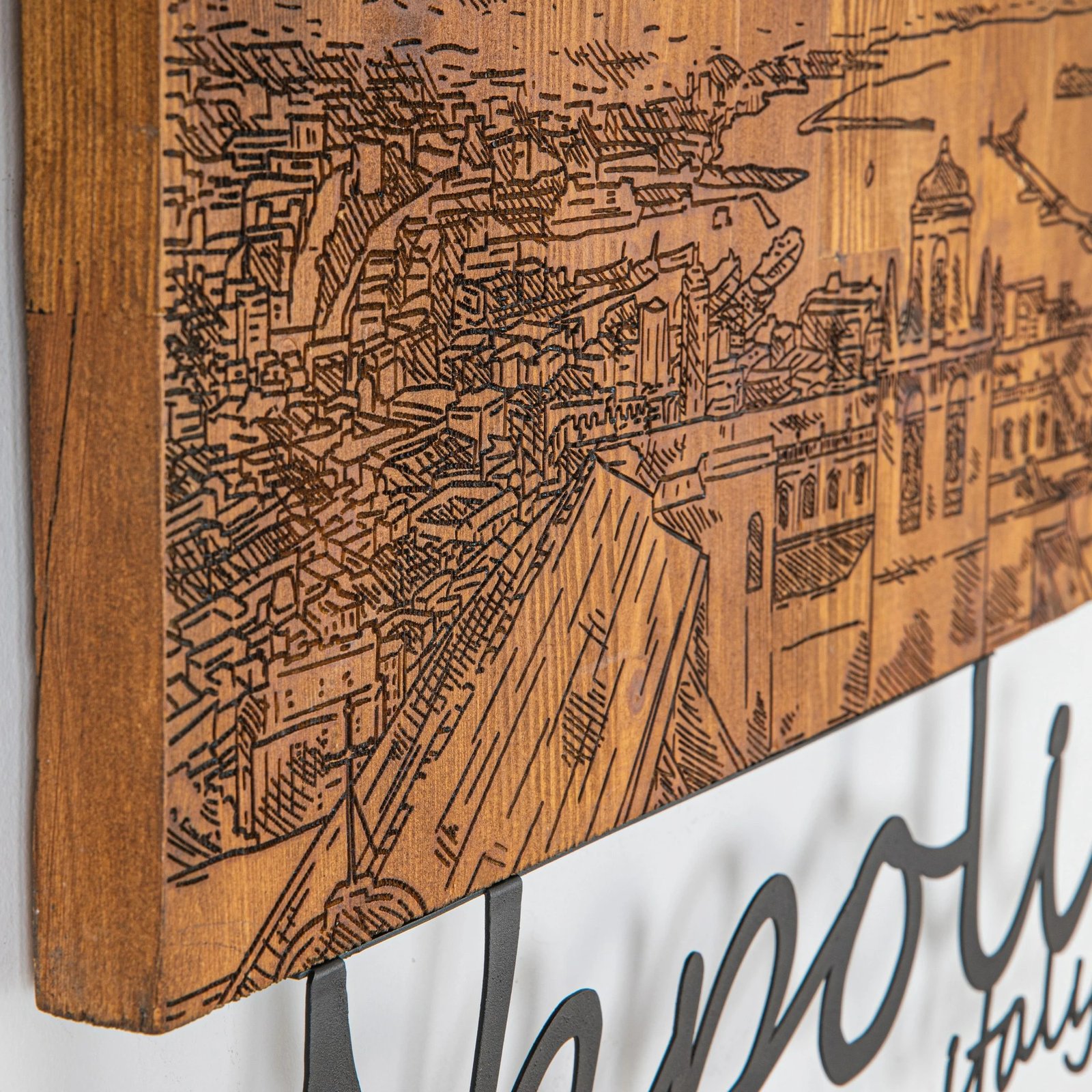 Aksesor dekorativ prej druri për mur, Wallity, Anije në det