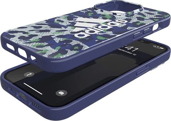 Mbështjellës Adidas OR Snap Case Leopard për iPhone 13/13 Pro 6.1", Blu