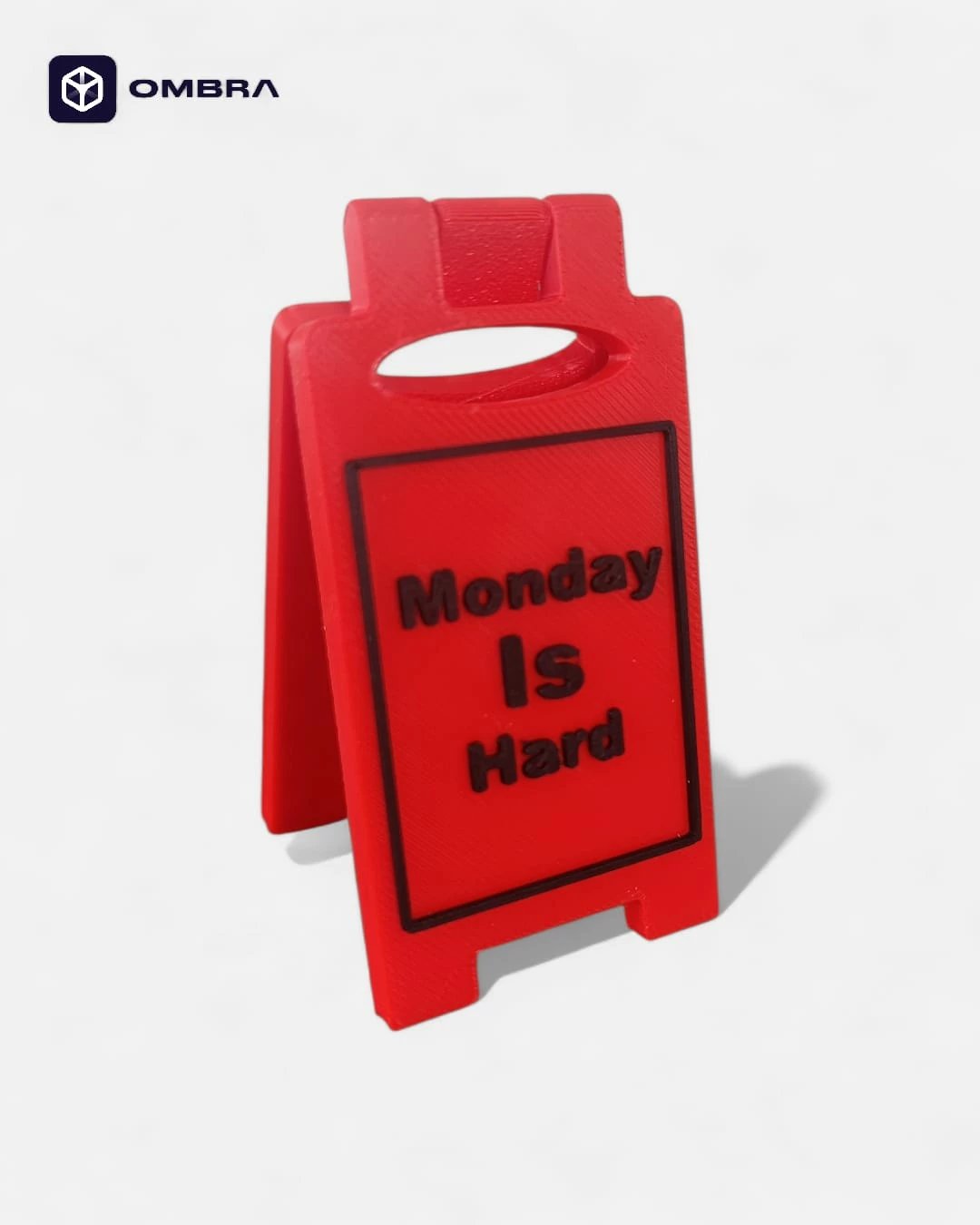 Tabelë Dekorative Tavoline “Monday is Hard” - e kuqe