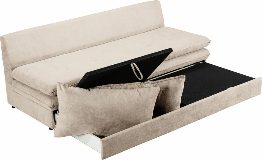 Krevat-sofá Girasole, 3 vende, bezhë, 200x87x90cm