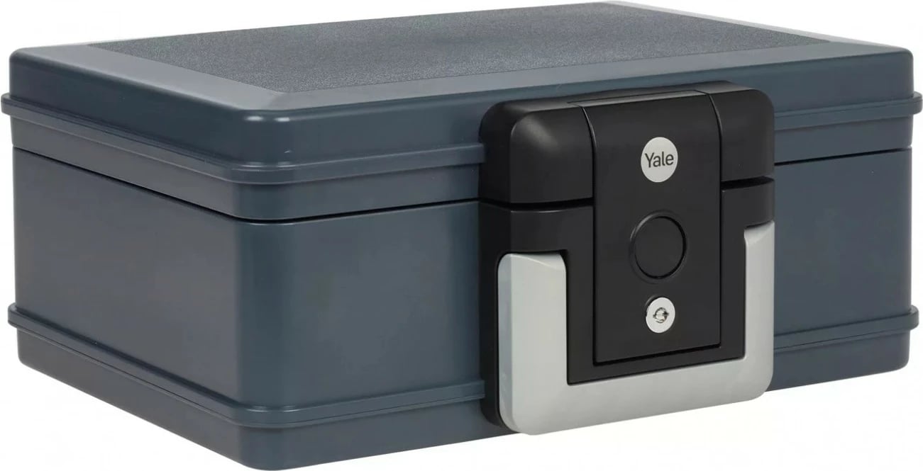 Kasafortë e vogël YALE HOME YFWC/154/KB1, rezistente ndaj zjarrit dhe ujit, 5L, e zezë/grafit/argjend Kasafortë e vogël YALE HOME YFWC/154/KB1, rezistente ndaj zjarrit dhe ujit, 5L, e zezë/grafit/argjend