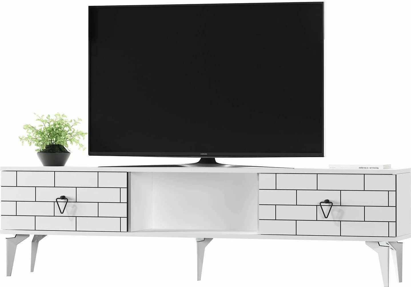 Komodë TV Skye Decor, Varna, e bardhë